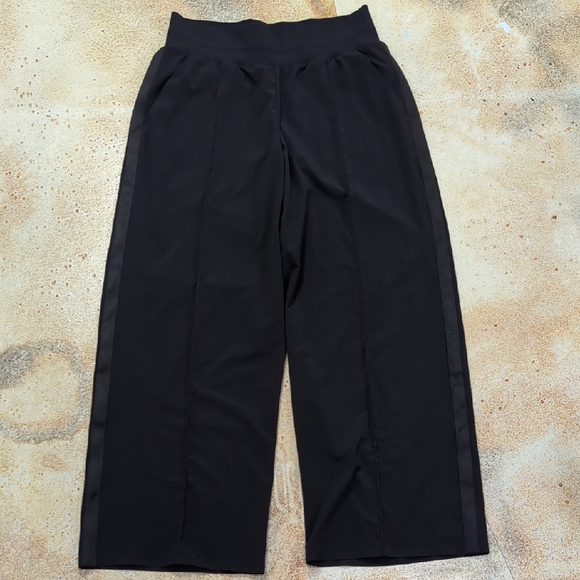 Athleta Pants - Athleta Black Wide-Leg High-Waist Trouser Pants Size 14 P